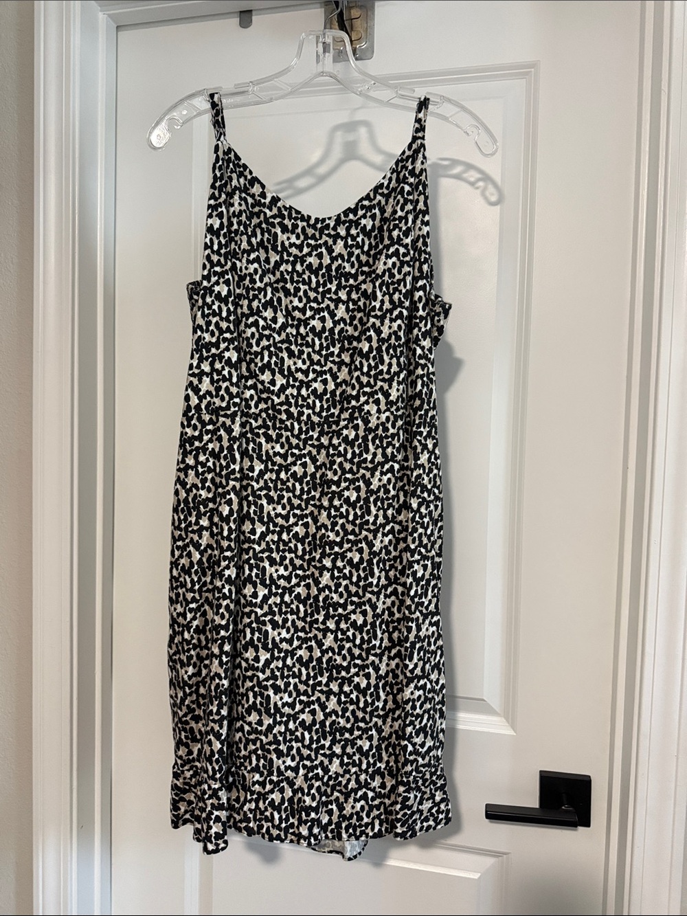 Black, brown & White Printed Dress